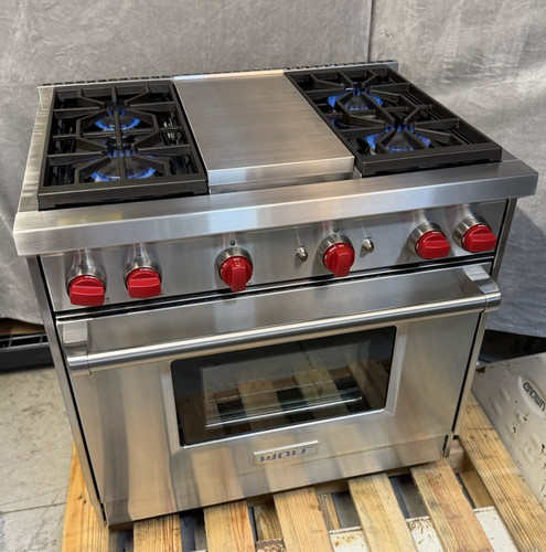 Wolf gr364g gas range - gas,